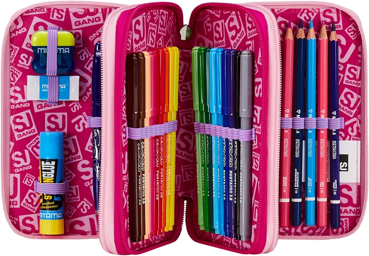 ASTUCCIO 3 ZIP DOODLE HEART