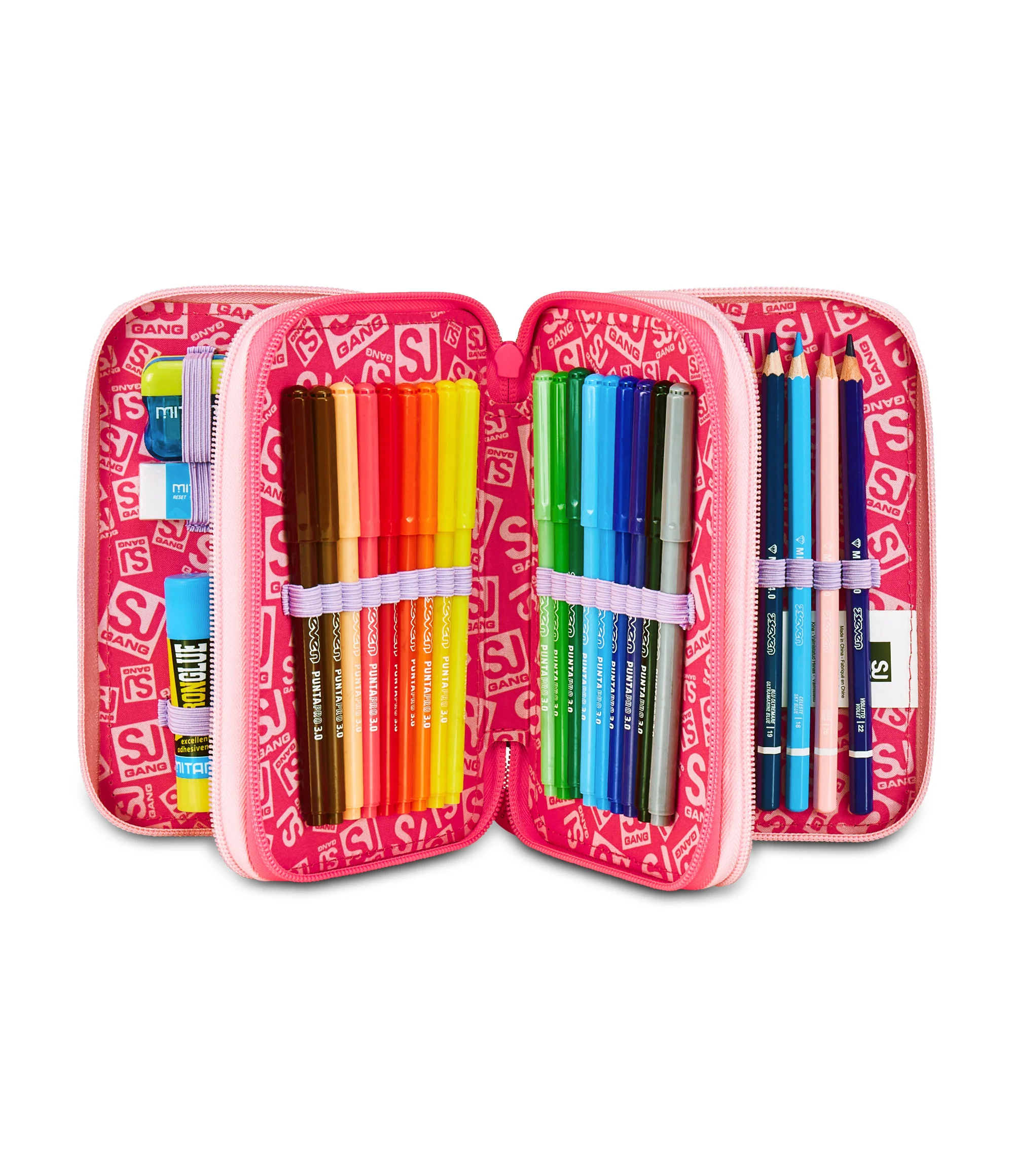 Seven SJ GANG - ASTUCCIO 3 ZIP - CAT LED GIRL