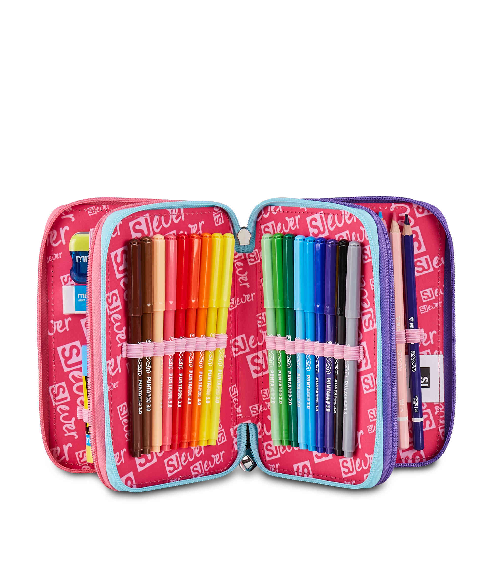 ASTUCCIO 3 ZIP SJ GANG SJ EVER - PINK BEAT GIRL