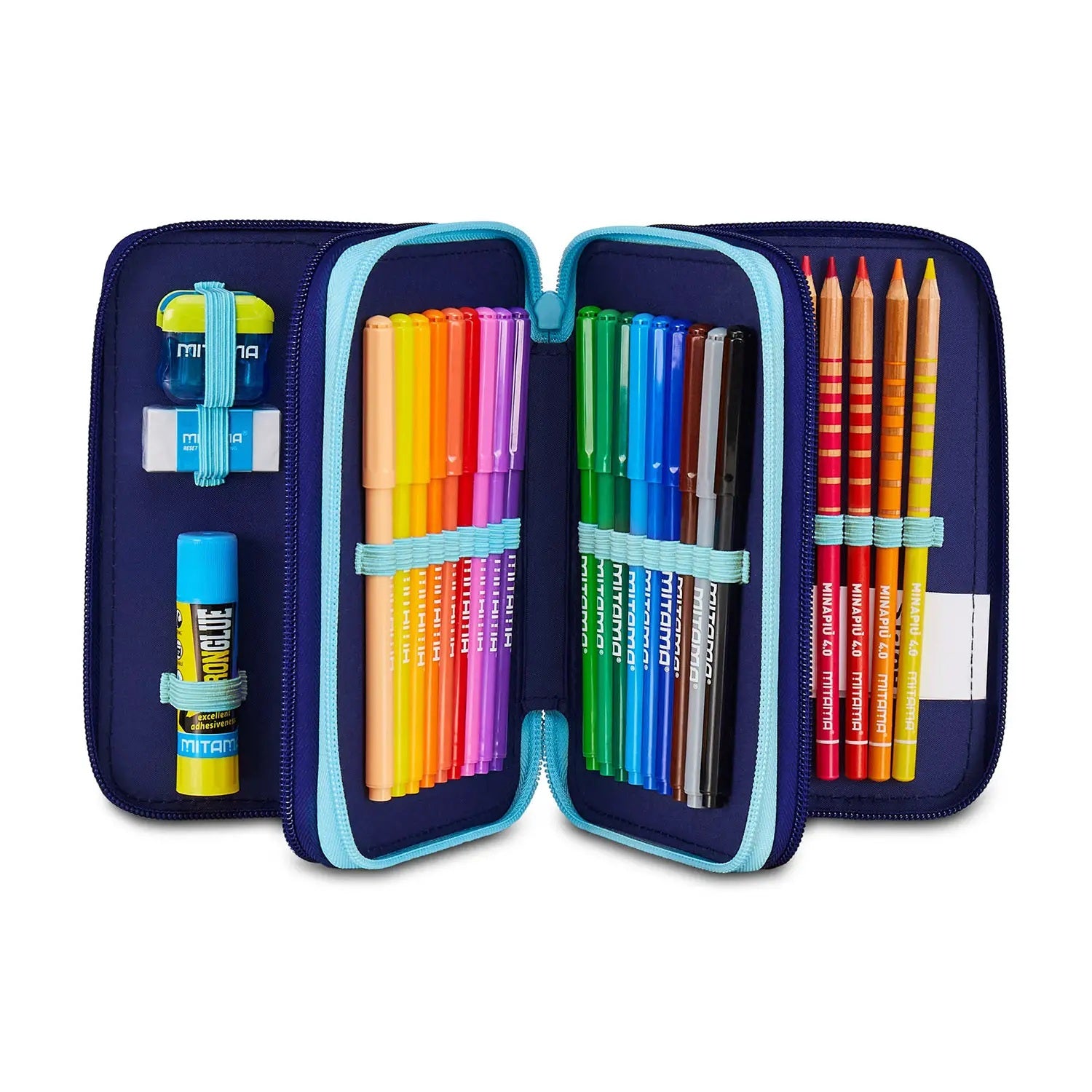 Seven - Astuccio 3 Zip - Lilo & Stitch Cute And Fluffy