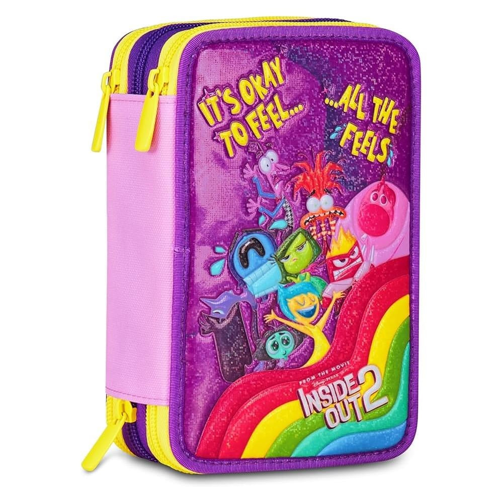 Seven - Astuccio 3 Zip - Inside Out 2 Universal Mood