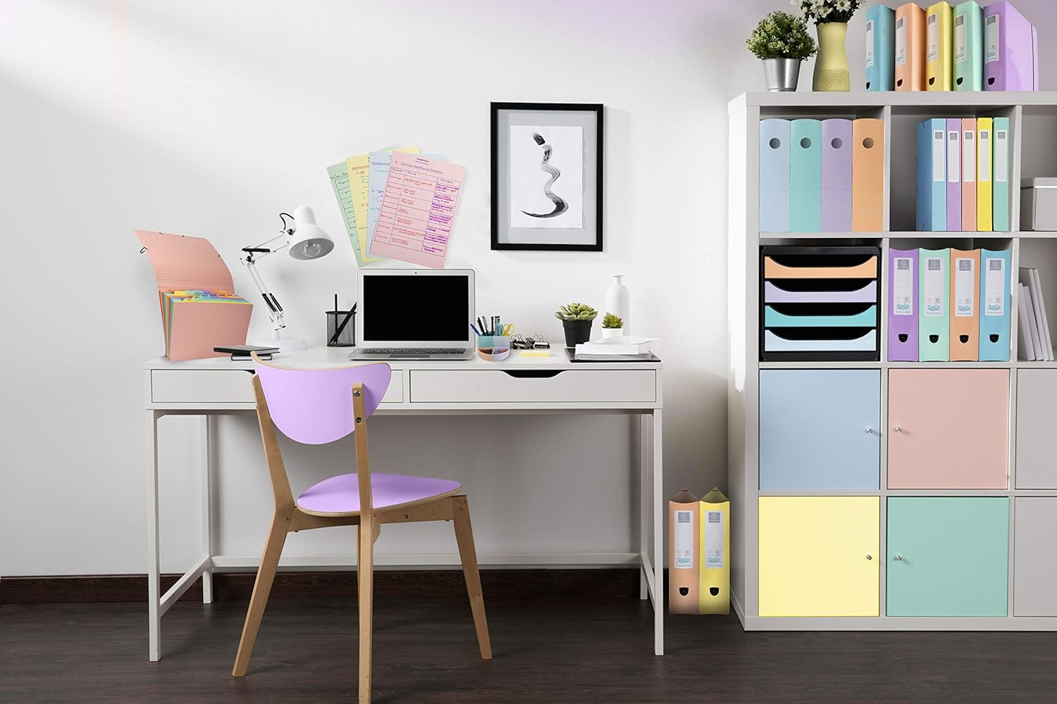 Exacompta Cassettiera BIG-BOX Aquarel 4 cassetti aperti