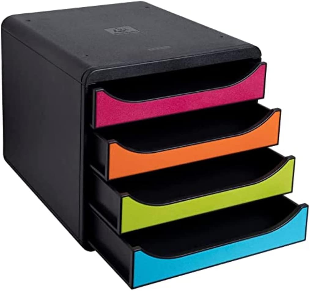 Exacompta Cassettiera BIG-BOX IDERAMA 4 cassetti aperti