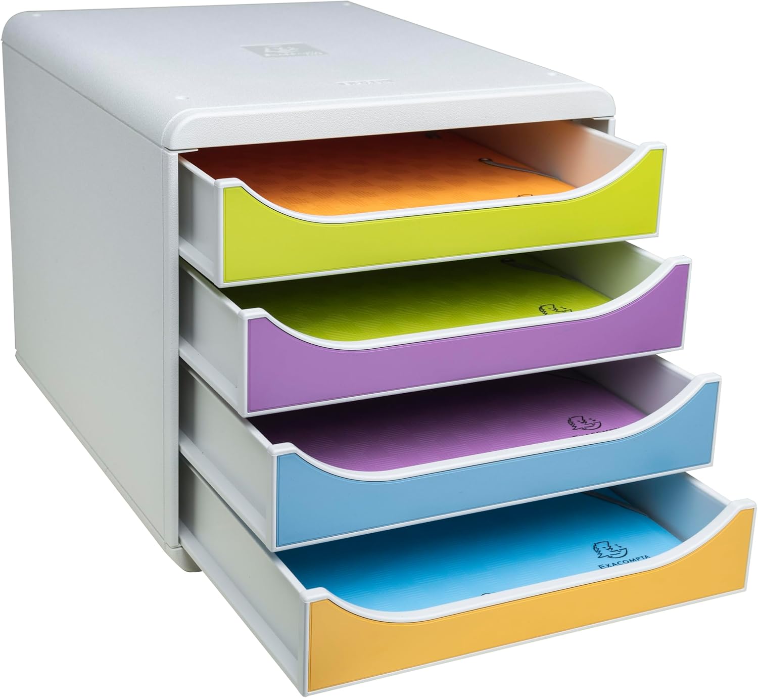 Exacompta Cassettiera BIG-BOX IDERAMA 4 cassetti aperti