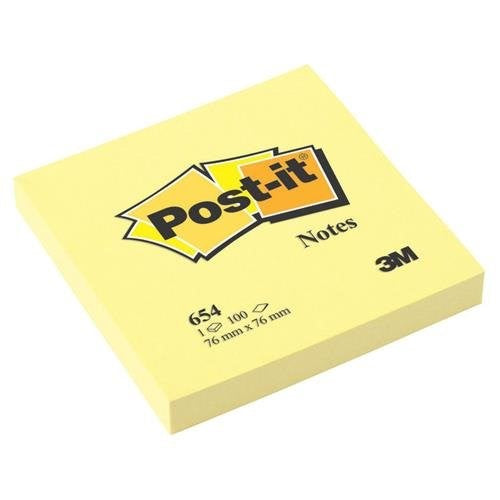 Foglietti Post-it® Notes 76x76 mm Giallo 100 FF. CF. 12 PZ