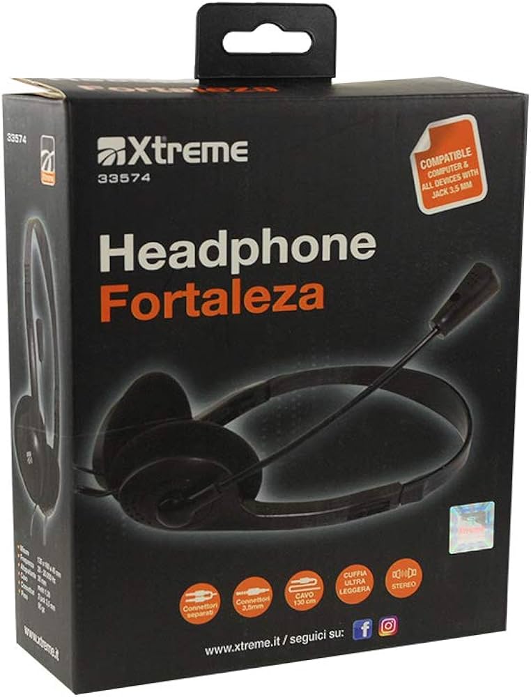 XTREME - 33574 - Cuffia Stereo-NERO