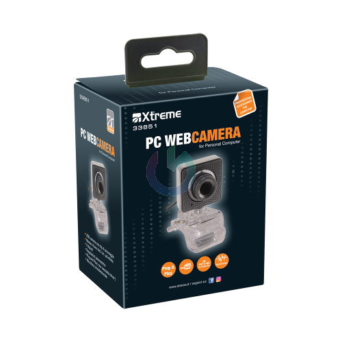 Xtreme 33851 PC Webcam  con Stelo Orientabile e Microfono