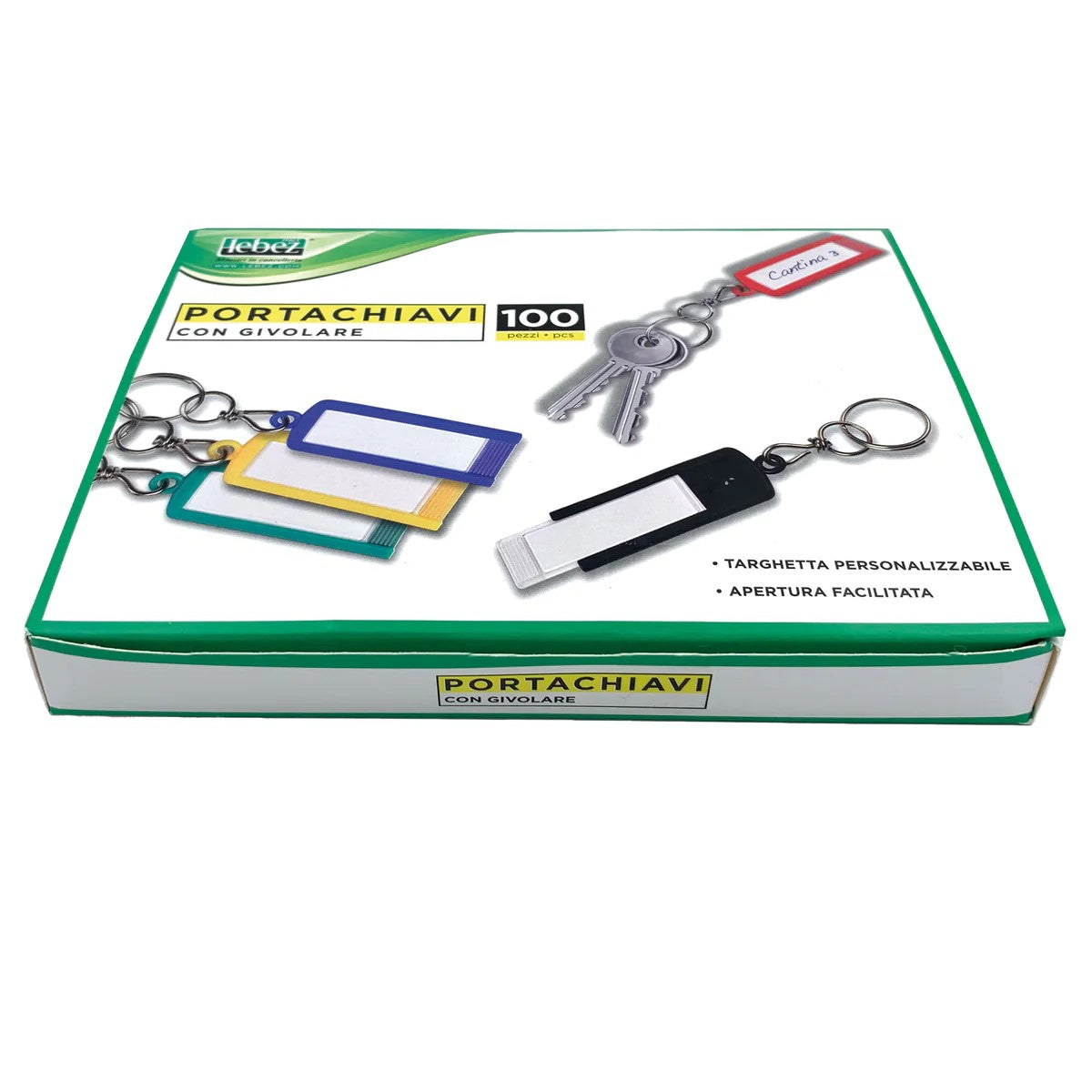 CF. 100 PZ TARGHETTE PORTACHIAVI GIREVOLE ART. 5018