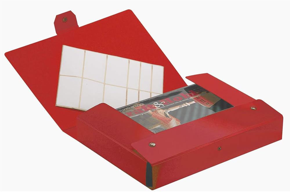 Esselte C28 EUROBOX Cartella Per Progetti 8 CM ROSSO 5 pz.
