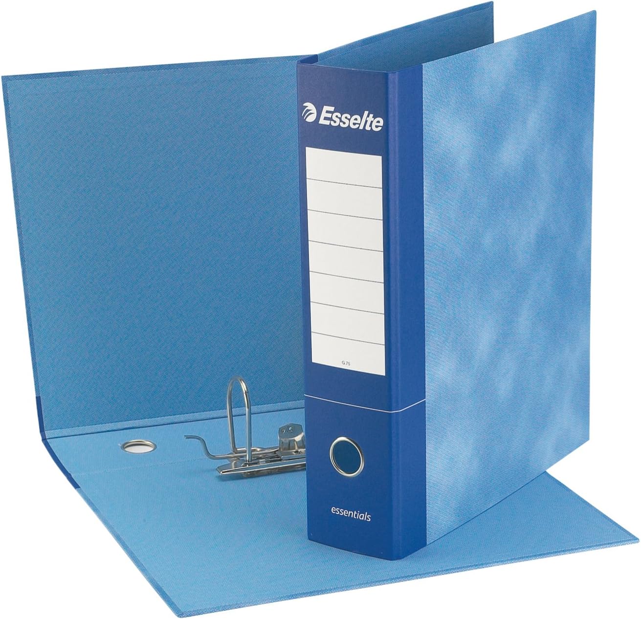 Registratori in cartone con custodia ESSENTIALS BLU DORSO 5