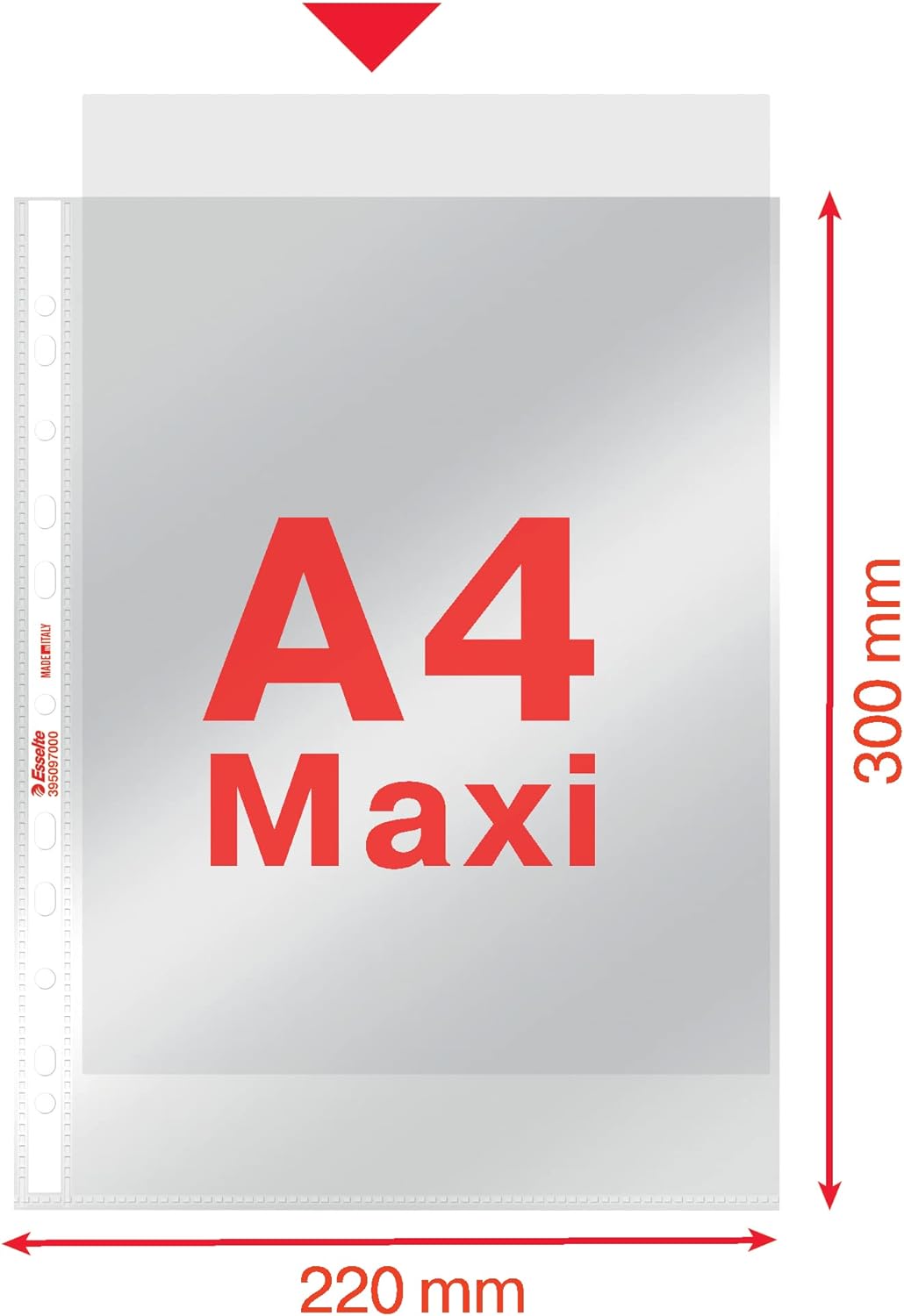 N. 900 Buste perforate OFFICE - PPL lucido - f.to 22 x 30 cm