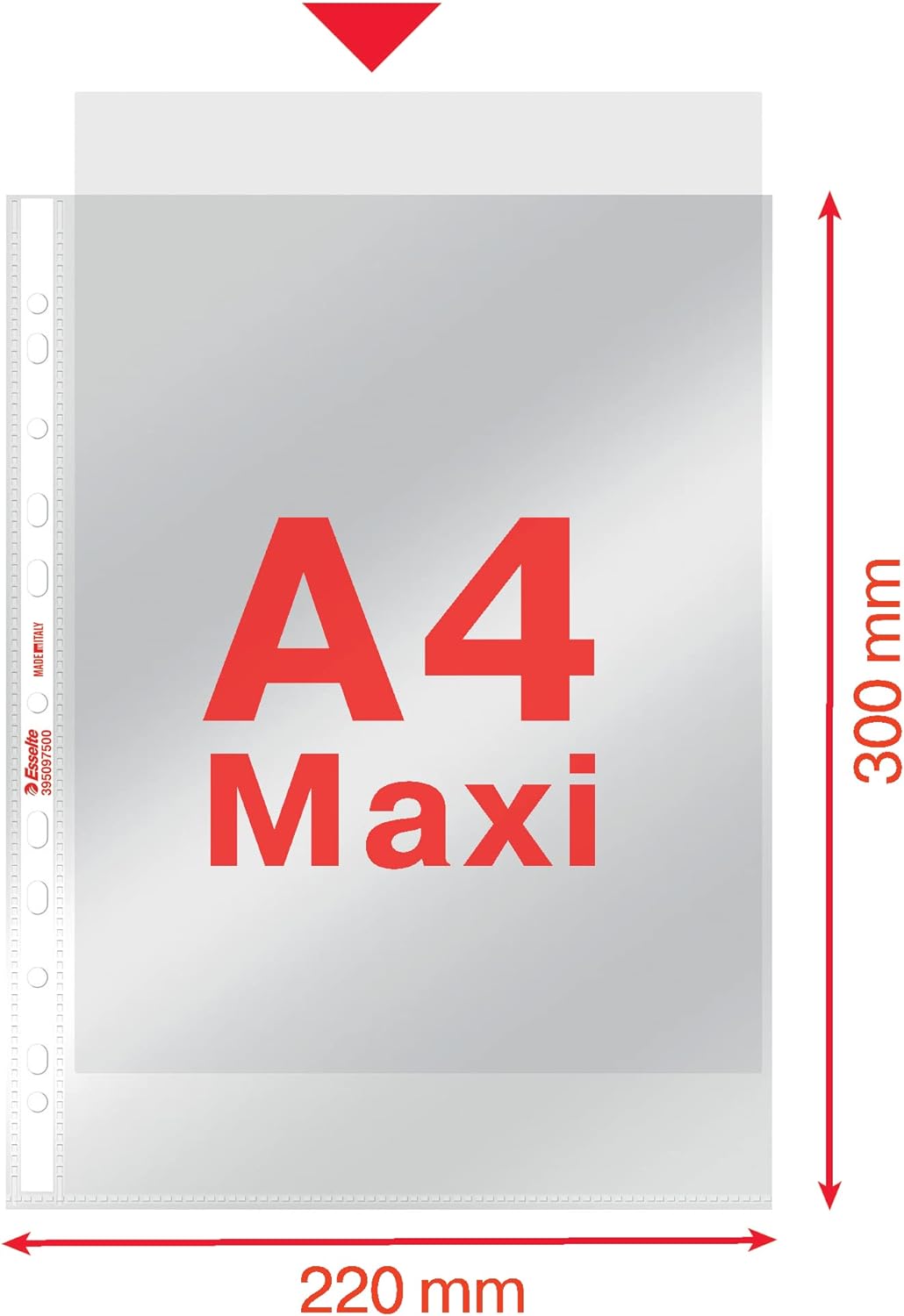 n. 600 Buste Esselte Perforate Deluxe  in PPL Lucido f.to 22