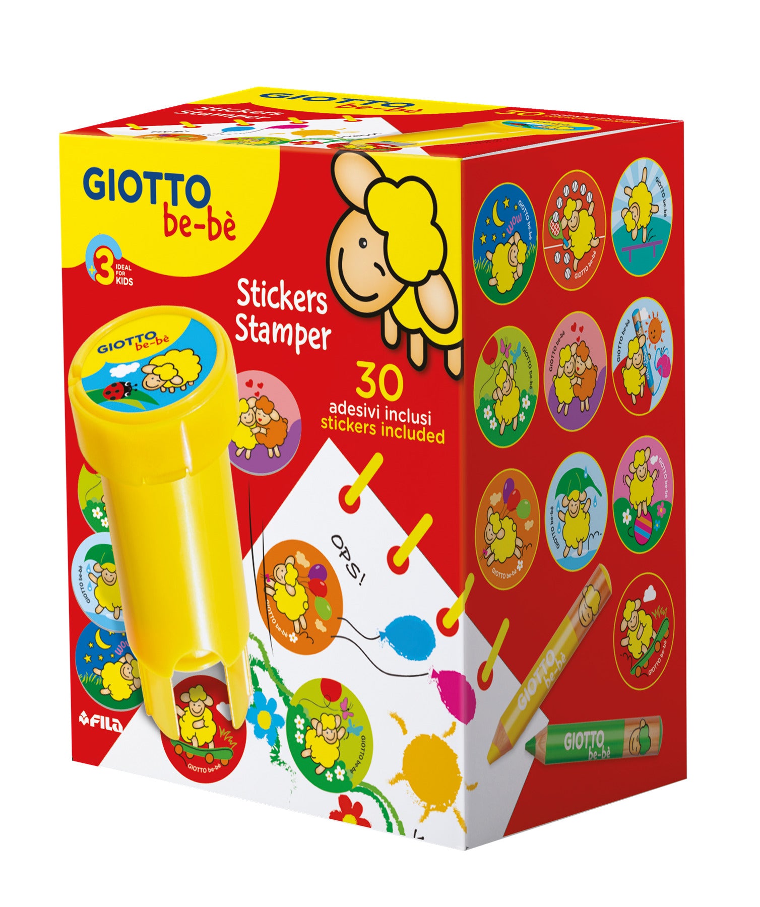 Giotto Be-bè Stickers Stamper - 30 Adesivi Inclusi