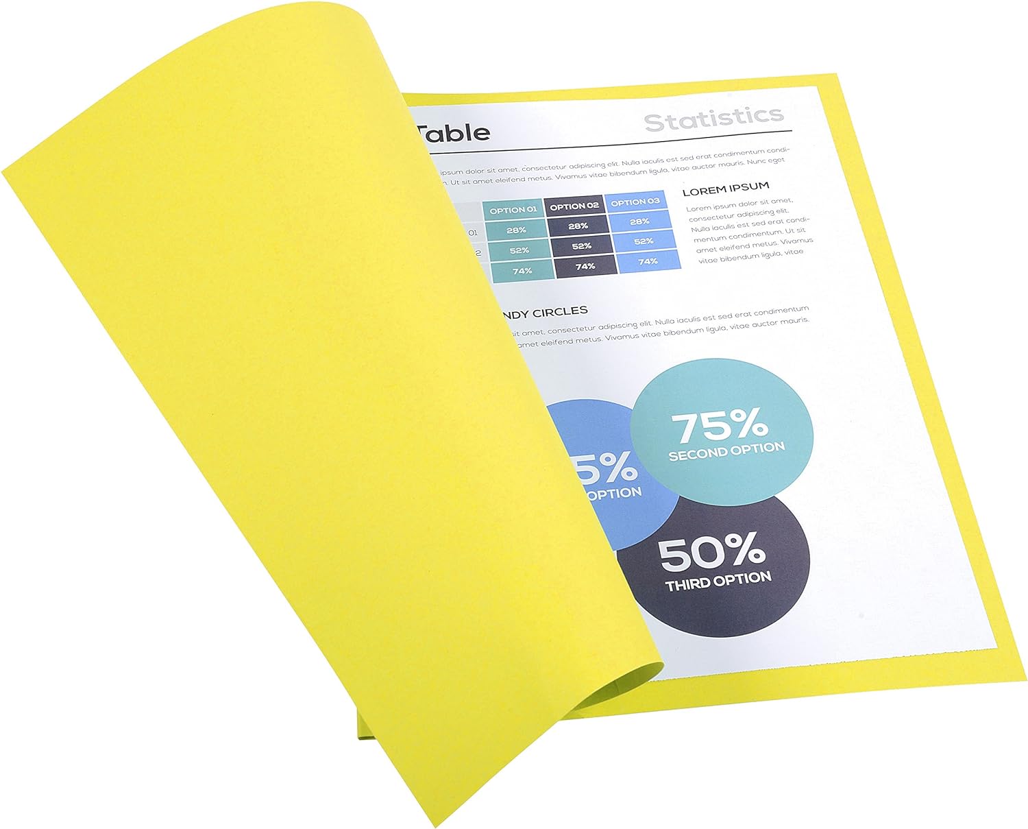 CONFEZIONE DA 50 CARTELLE SEMPLICI FOREVER 170 GR GIALLO