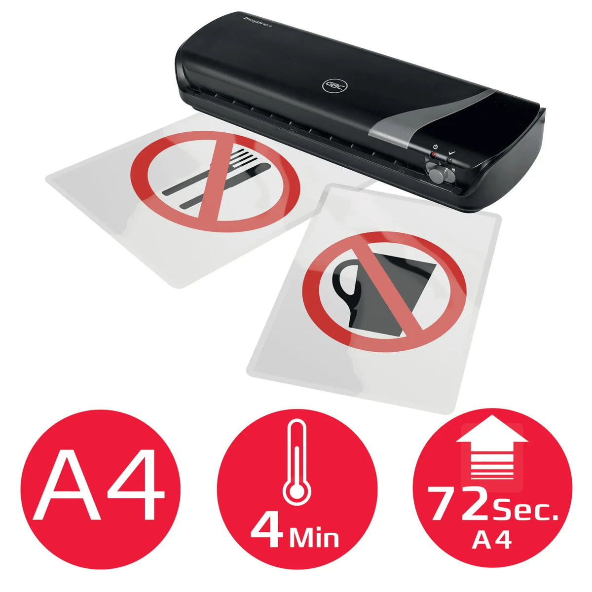 Plastificatrice GBC Inspire+ A4 - Nera