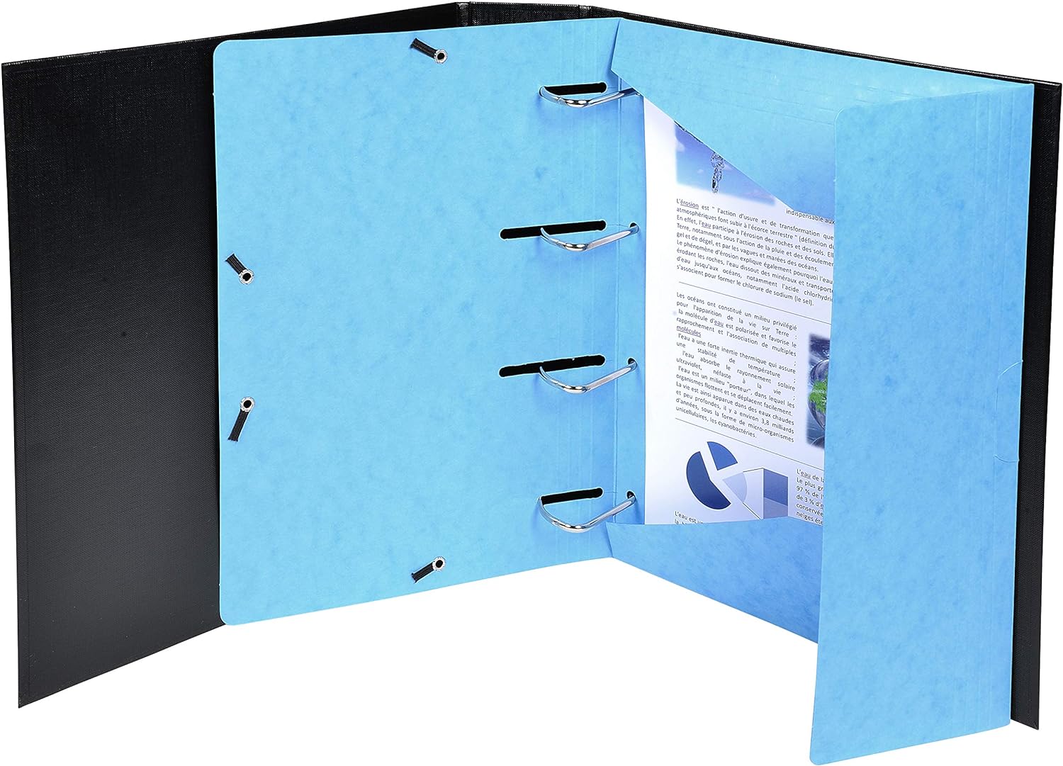 CARTELLA FORATA 3 LEMBI CON ELASTICI A4 - COLORI ASSORTITI