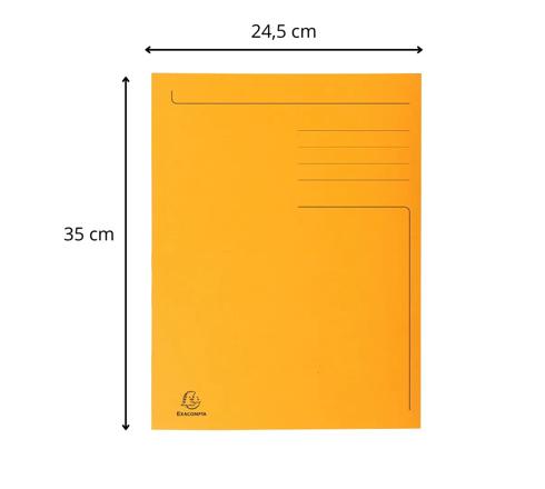 Cartelline stampate 3 lembi 280 g/mq - Cf. da 50 Arancio