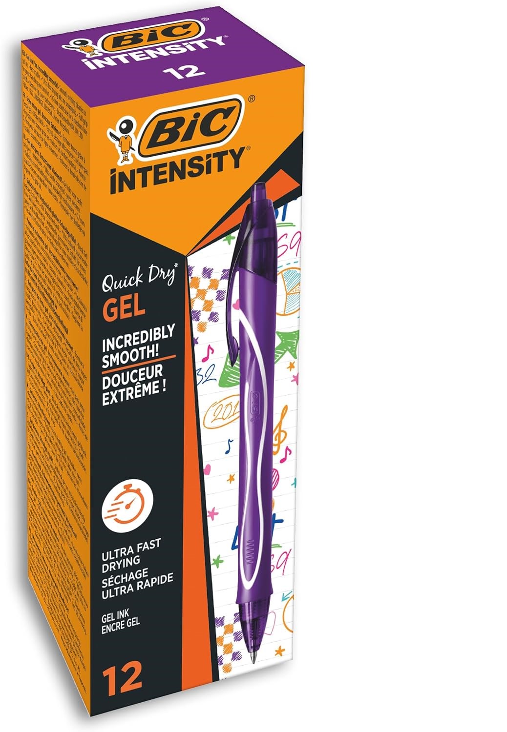 CF 12 PZ PENNA BIC GEL-OCITY QUICK-DRY 0.7 MM VIOLA