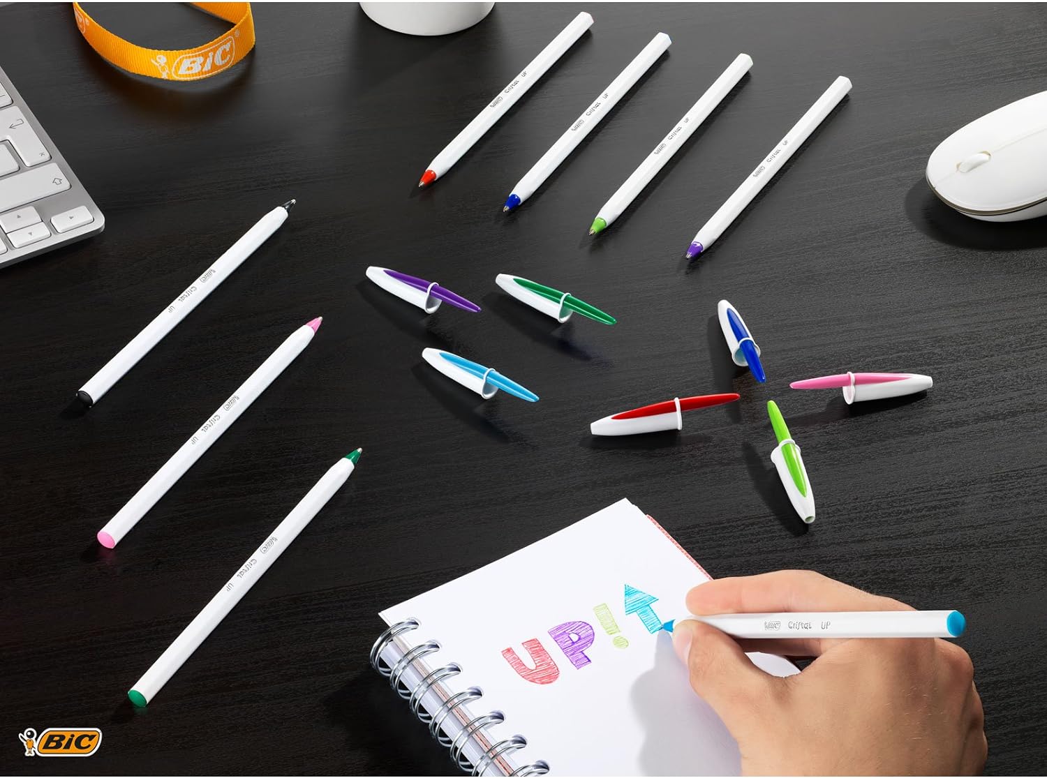 Penna a sfera con cappuccio Bic Cristal UP Rosa