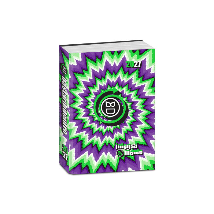 DIARIO POCKET 16 MESI BASTARDIDENTRO OPTICAL - VERDE&VIOLA