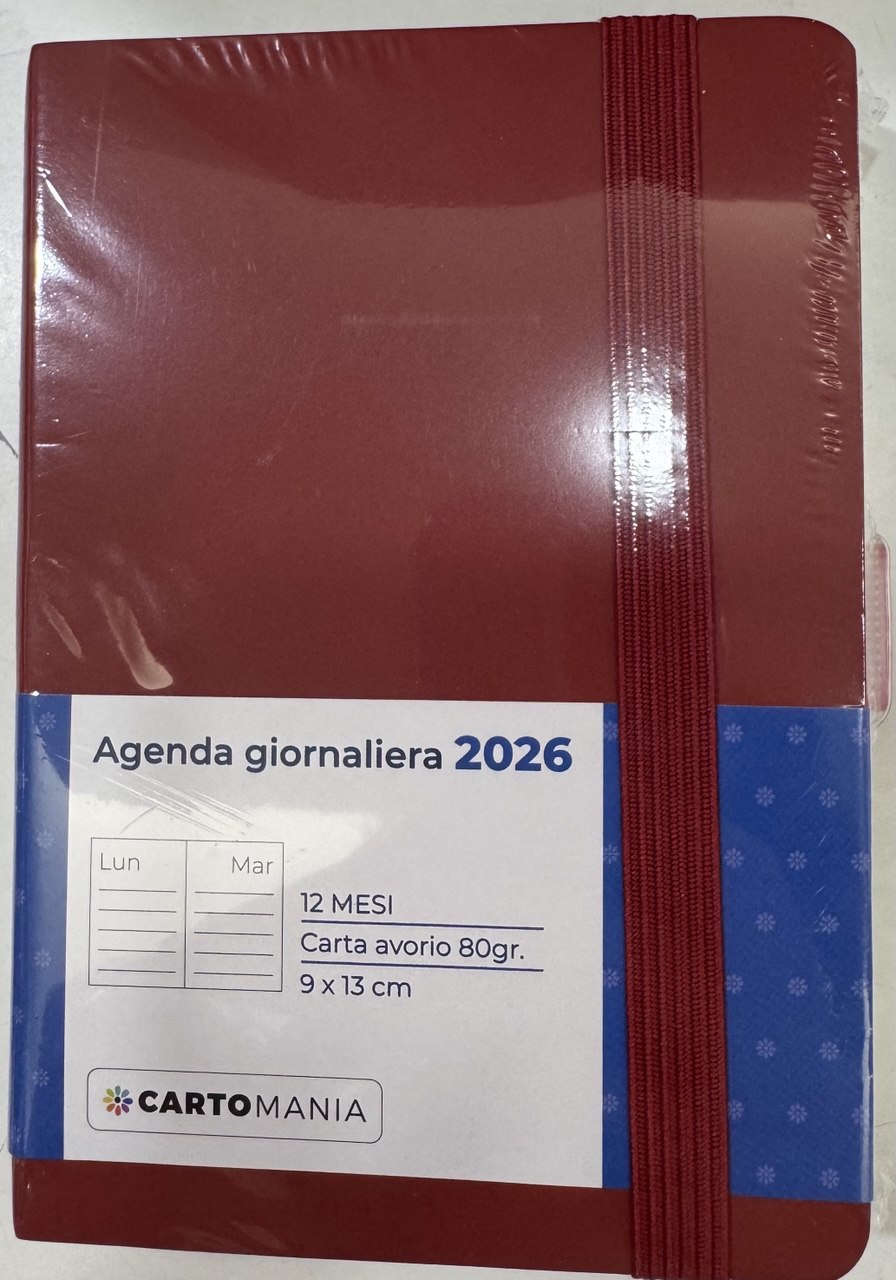 CARTOMANIA - ESSENTIAL AGENDA GIORNALIERA 12 MESI - ROSSA