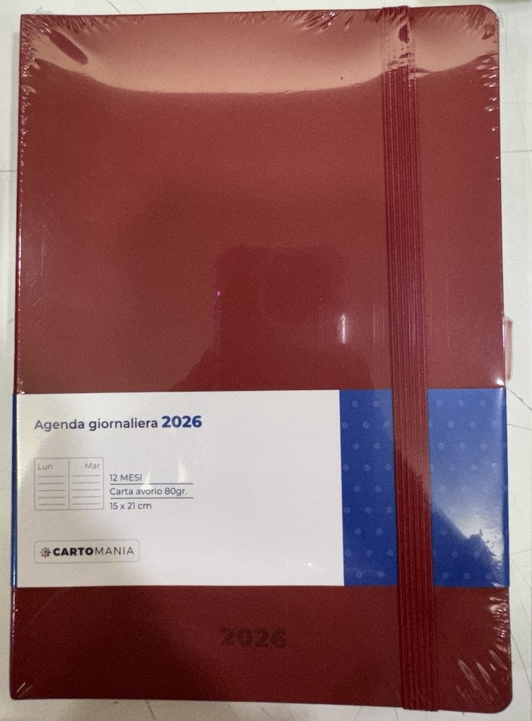 CARTOMANIA - ESSENTIAL AGENDA GIORNALIERA 12MESI - ROSSO