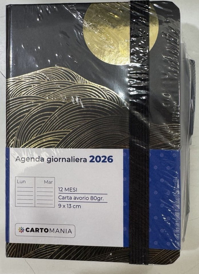 CARTOMANIA - PRECOIUS AGENDA GIORNALIERA 12MESI - BLACK