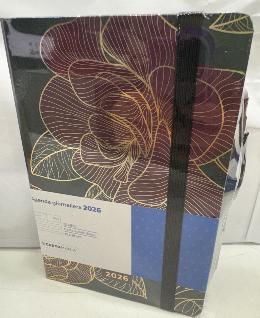 CARTOMANIA PRECIOUS -AGENDA GIORNALIERA 12MESI - VERDE&ORO