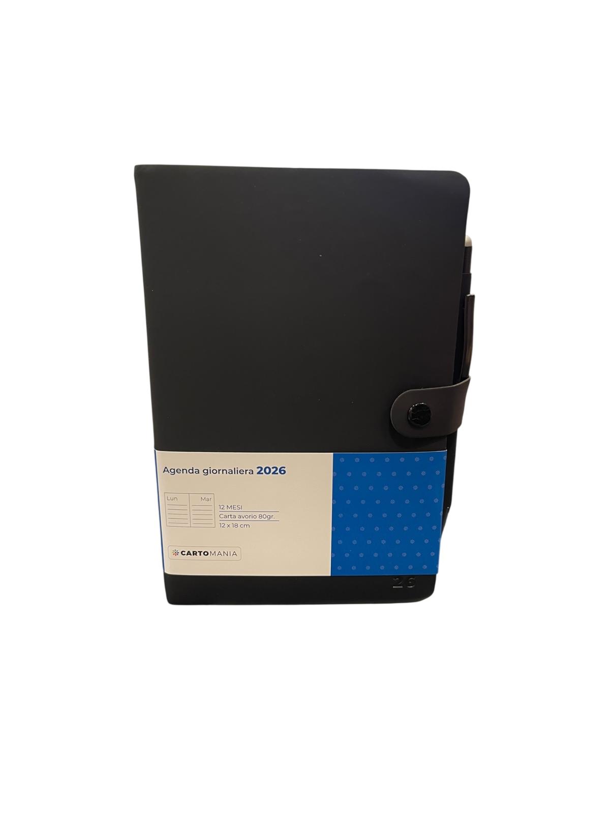CARTOMANIA - ELEGANT AGENDA GIORNALIERA 12MESI - BLACK