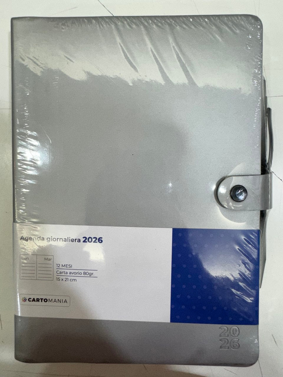 CARTOMANIA - ELEGANT AGENDA GIORNALIERA 12MESI - SILVER