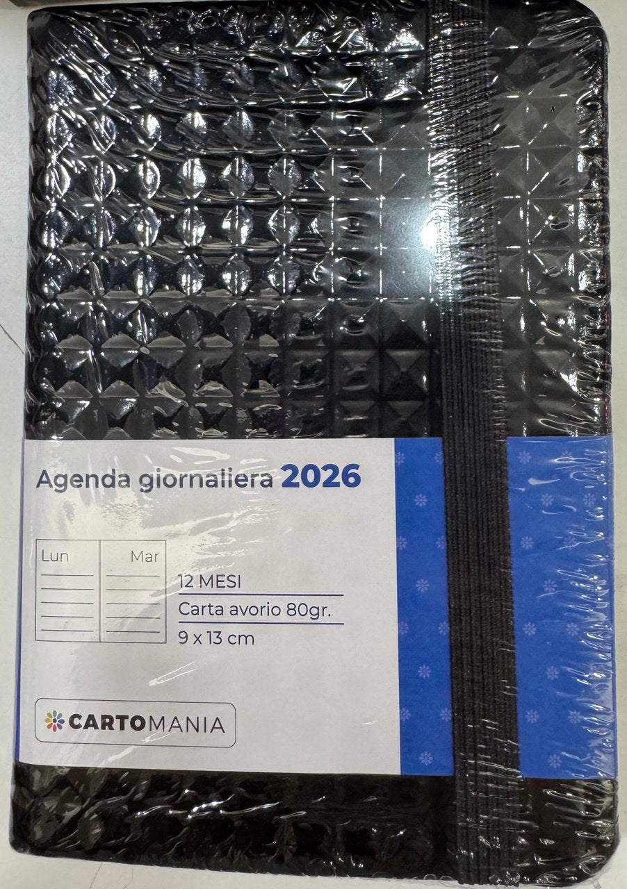 CARTOMANIA - PIXELGLOW AGENDA GIORNALIERA 12 MESI - BLACK