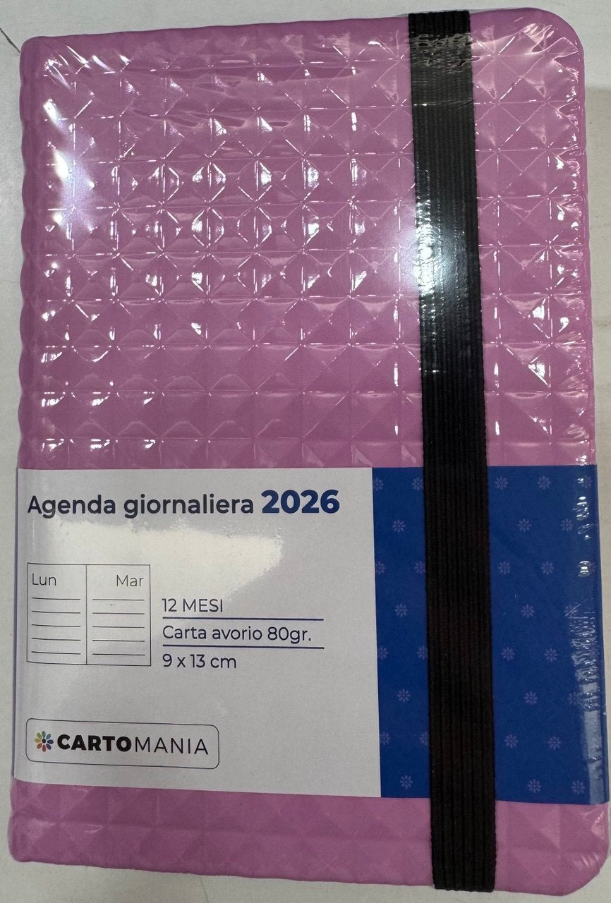 CARTOMANIA - PIXELGLOW AGENDA GIORNALIERA 12 MESI - PINK