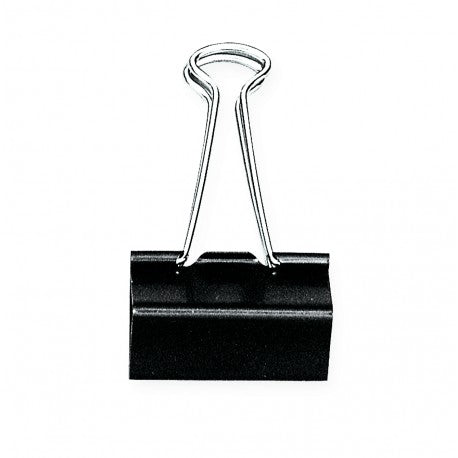 Molle Double Clip 25mm CF. da 12 Pezzi colore nero Lebez