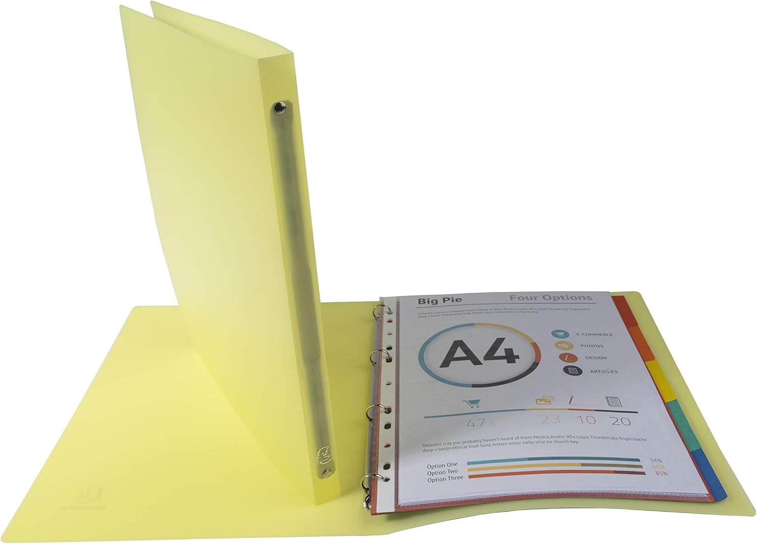 Raccoglitore Chromaline in PPL A4 15MM - Giallo Pastello