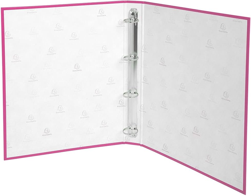 RACCOGLITORE 4 ANELLI 30MM POLIPROPILENE FODERATO A4 ROSA