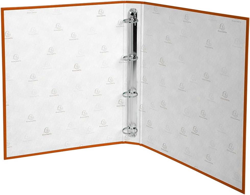 RACCOGLITORE 4 ANELLI 30MM POLIPROPILENE FODERATO A4 ARANCIO