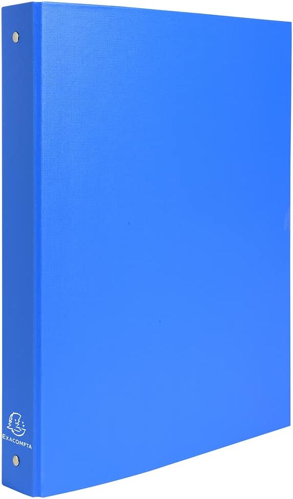 RACCOGLITORE 4 ANELLI 30MM POLIPROPILENE FODERATO A4 AZZURRO