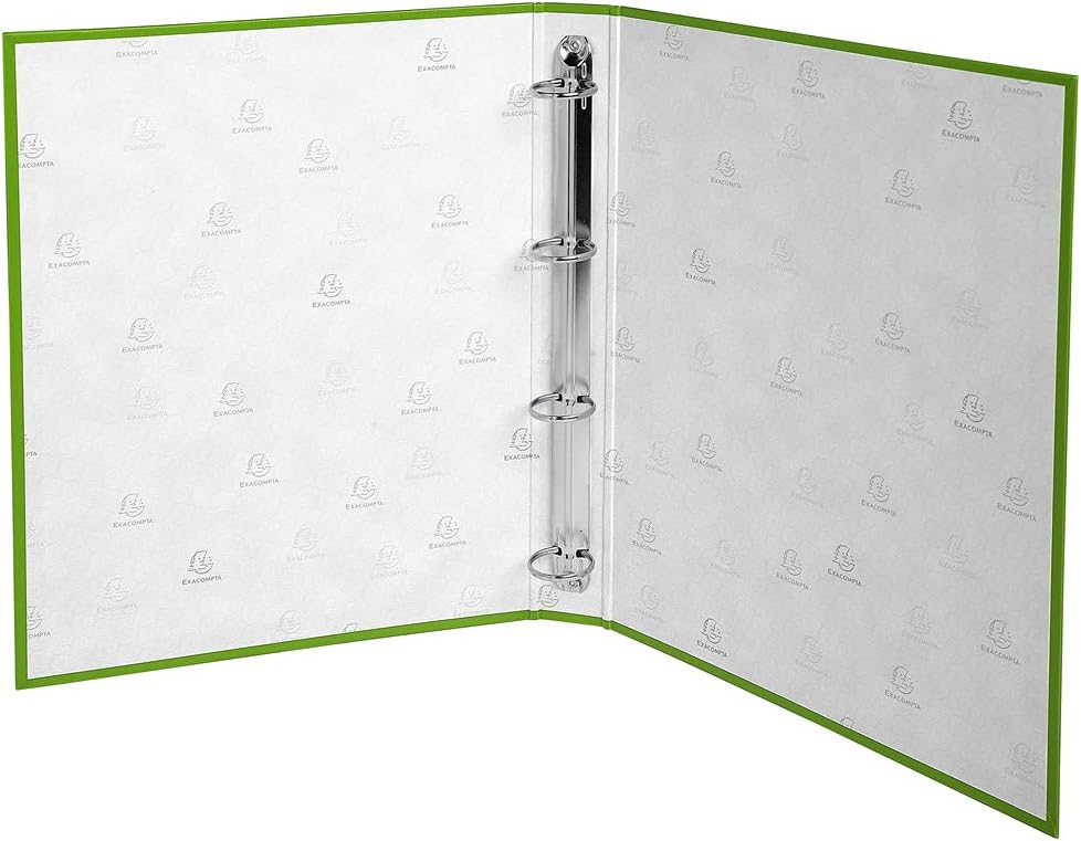 RACCOGLITORE 4 ANELLI 30MM POLIPROPILENE FODERATO A4 VERDE