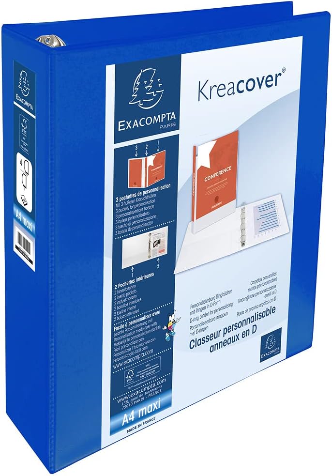 RACCOGLITORE PERSONALIZZABILE RIGIDO PPL 3 TASCHE BLU