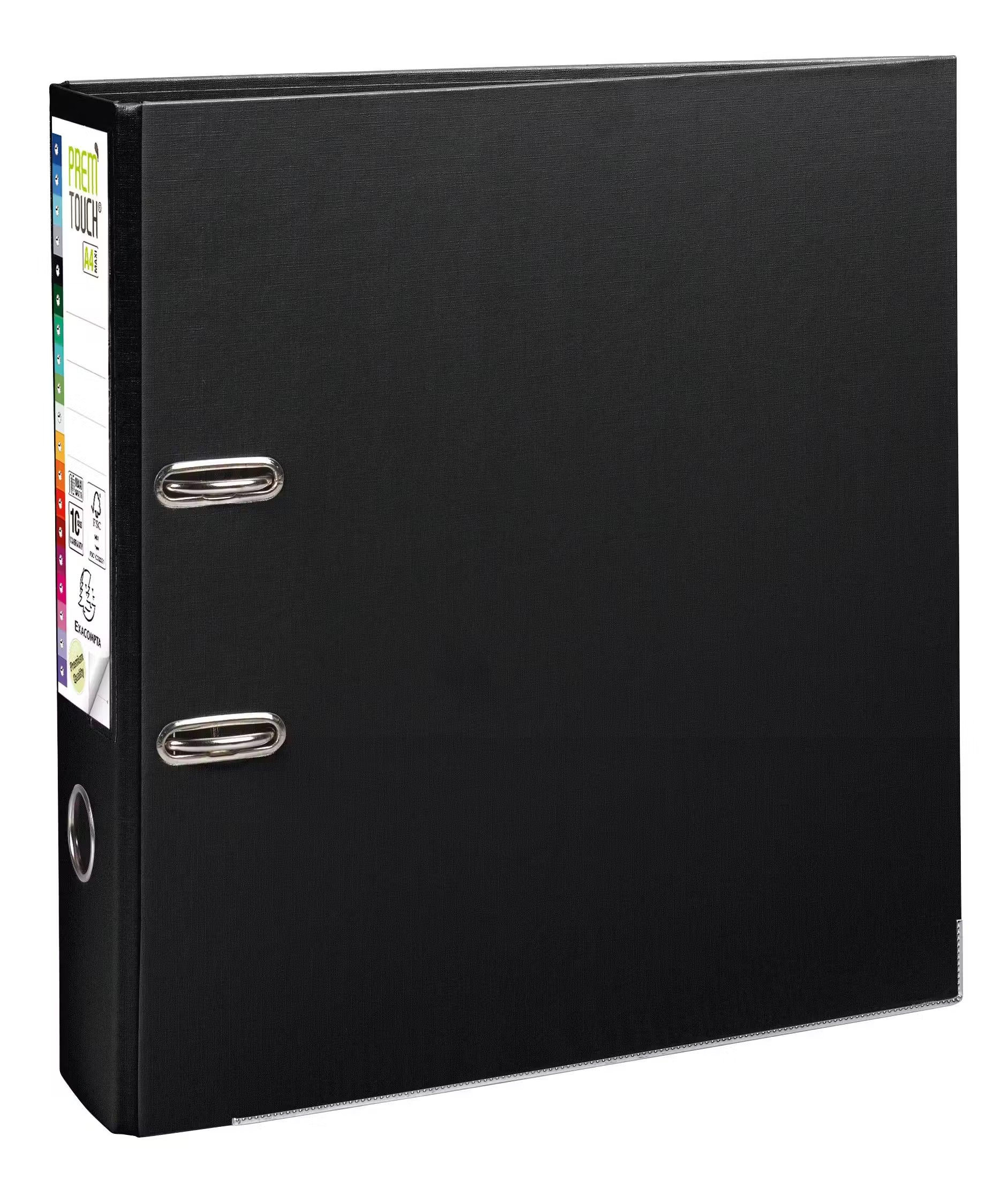 REGISTRATORE A LEVA PREM'TOUCH DORSO 80MM - A4 MAXI - NERO