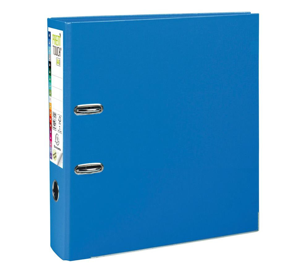 REGISTRATORE A LEVA PREM'TOUCH DORSO 80MM - A4 MAXI - BLU