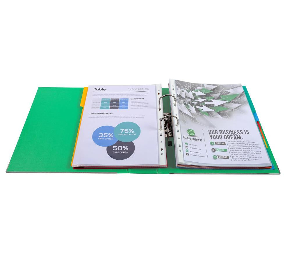 REGISTRATORE A LEVA PREM'TOUCH DORSO 80MM - A4 MAXI - VERDE