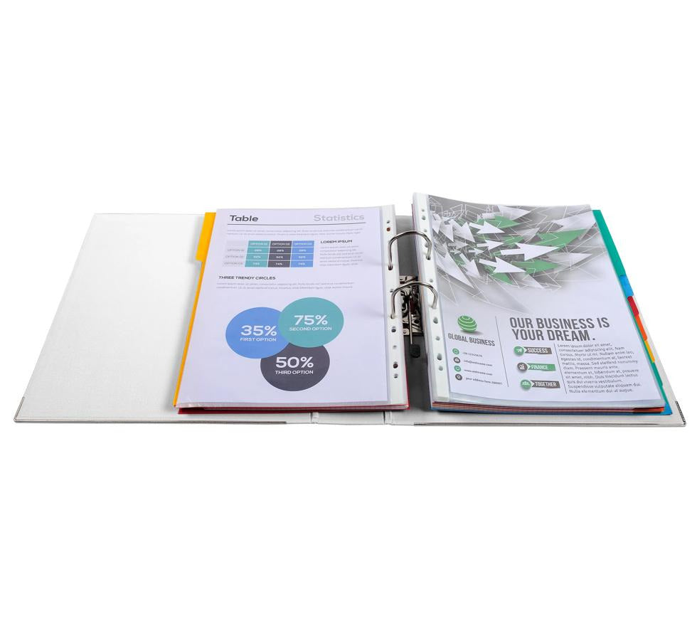 REGISTRATORE A LEVA PREM'TOUCH DORSO 80MM - A4 MAXI - BIANCO