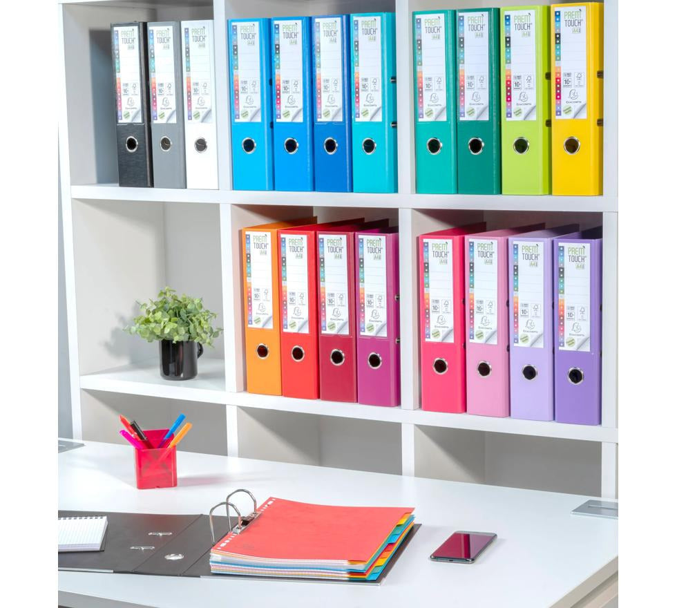 REGISTRATORE A LEVA PREM'TOUCH DORSO 80MM - A4 MAXI - GIALLO