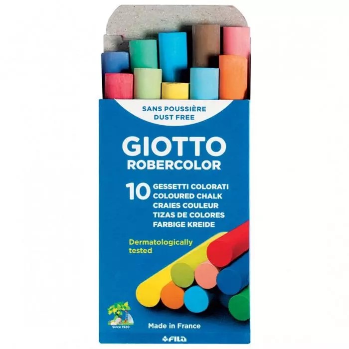 CF 10 PZ GESSETTI COLORATI GIOTTO ROBERCOLOR