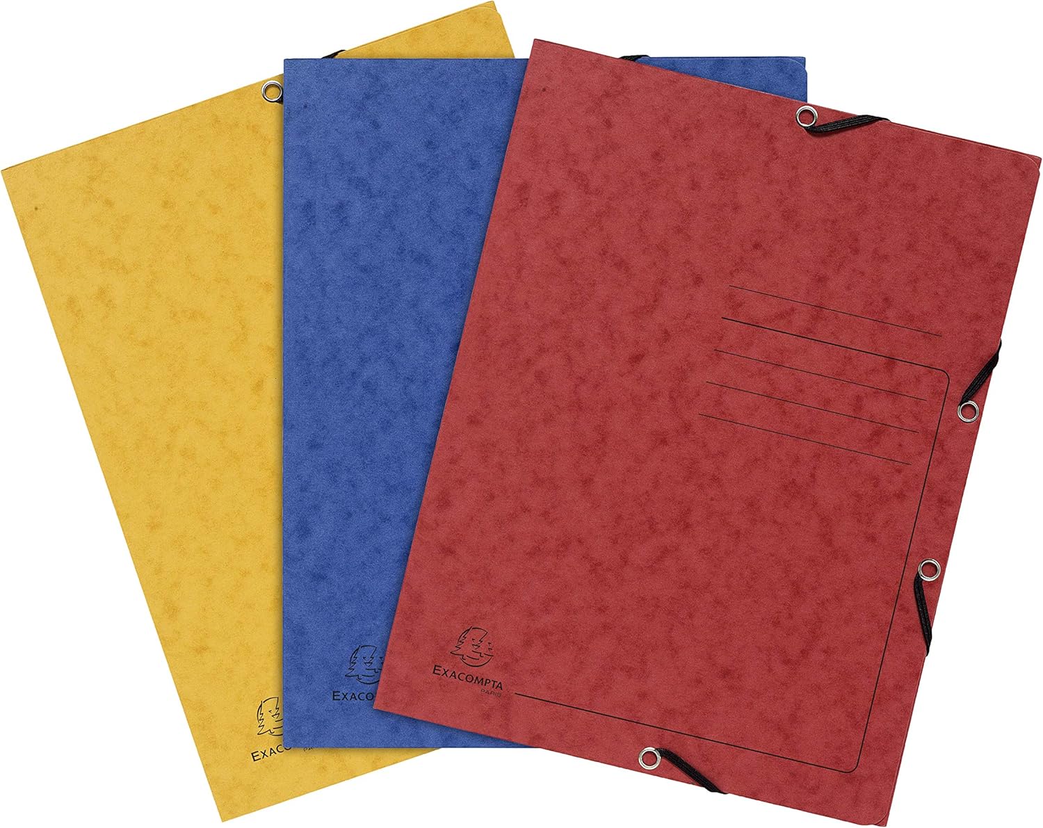 CARTELLA 3 LEMBI C/ELASTICI CARTONCINO LUSTRÉ 355G/MQ A4 x 3