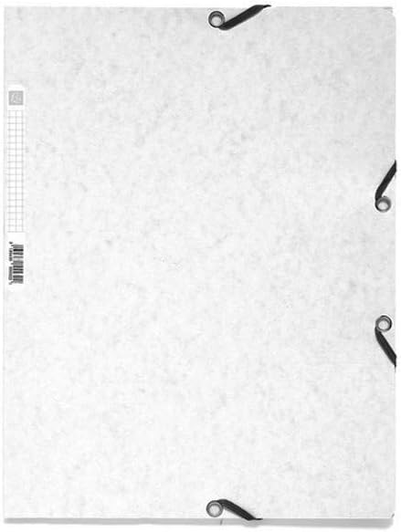 CARTELLA 3 LEMBI CON ELASTICI CARTONCINO LUSTRÉ BIANCO