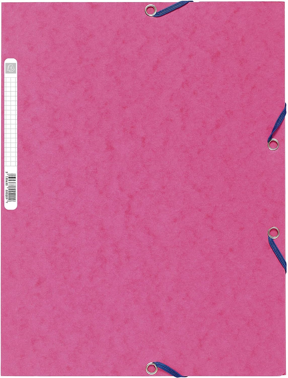 CARTELLA 3 LEMBI CON ELASTICI CARTONCINO LUSTRÉ FUCSIA