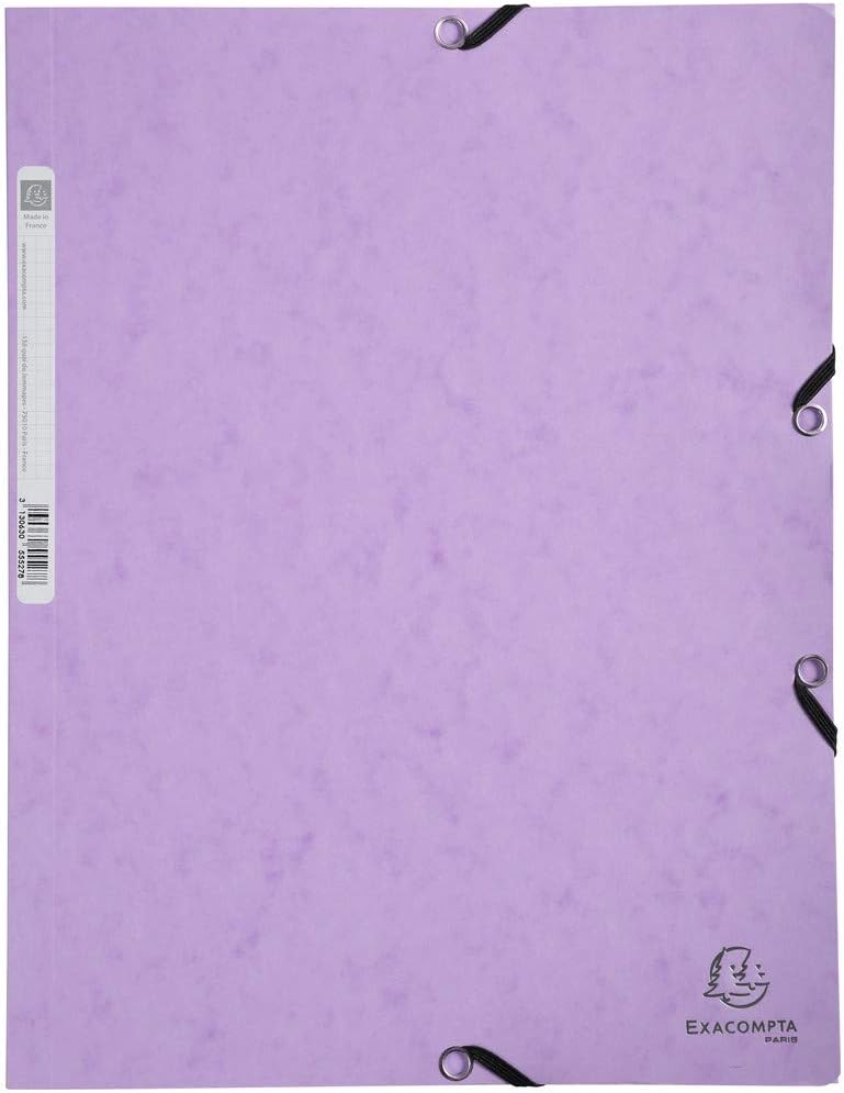 CONFEZIONE 5 PZ 3 LEMBI CON ELASTICI CARTONCINO LUSTRÉ