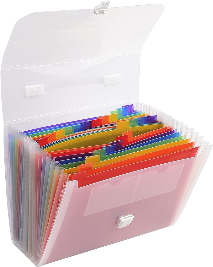 CARTELLA A SOFFIETTI ESPANDIBILI CON MANICO CRYSTAL COLOURS